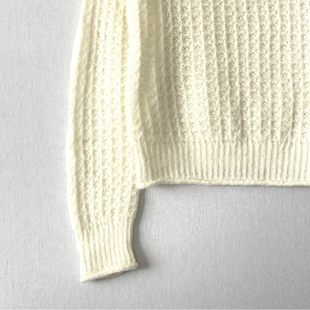 Anthropologie Ruffled Boat Neck Knit Sweater - Picture 6 of 15